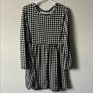 Black and White Checkered Girls Dress